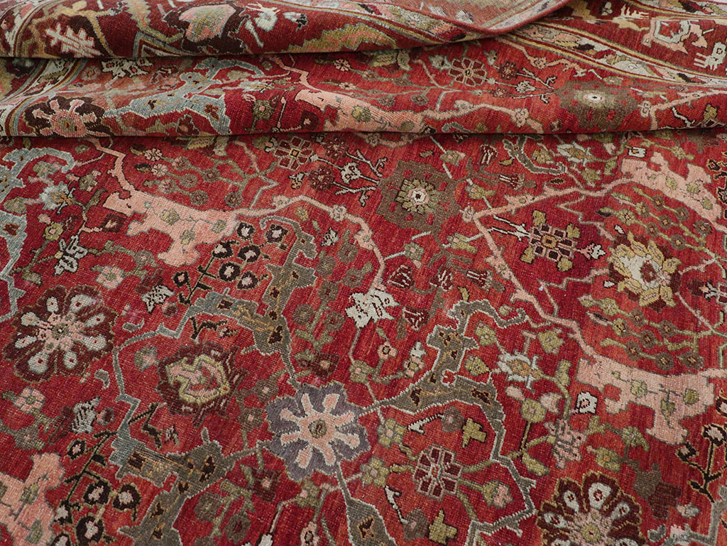 Antique Persian Bidjar Room Size Carpet, No.31234 - Staging