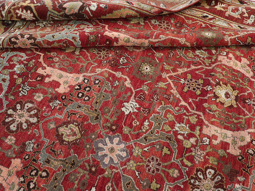 Antique Persian Bidjar Room Size Carpet, No.31234 - Staging