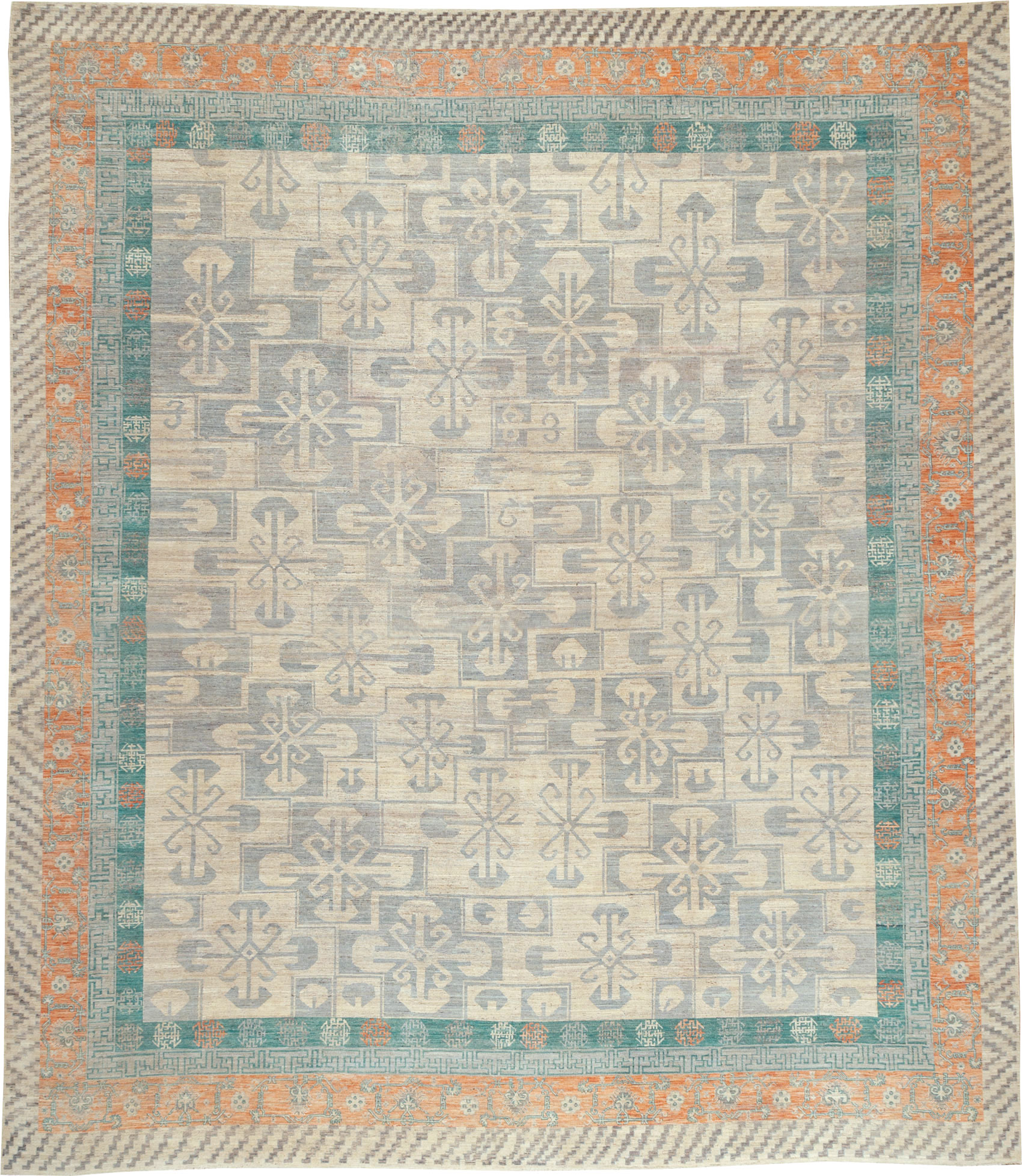 Modern East Turkestan Khotan Oversize Carpet, No.31235 - Staging