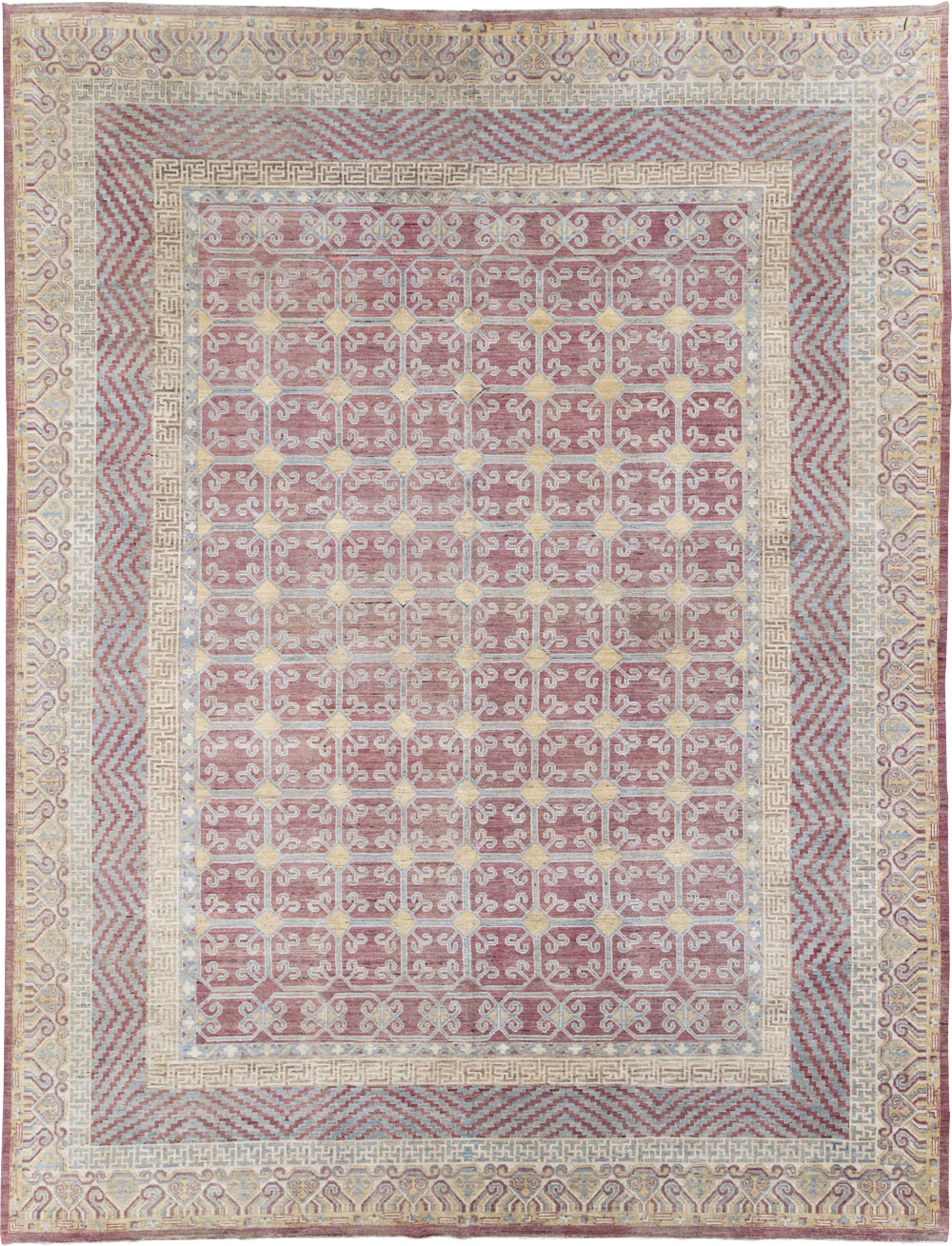 Contemporary East Turkestan Khotan Large Room Size Carpet, No.31239 - Staging