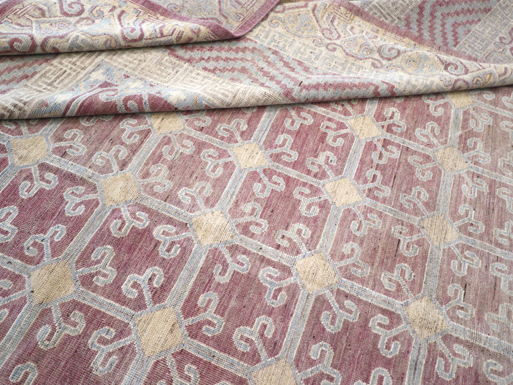 Contemporary East Turkestan Khotan Large Room Size Carpet, No.31239 - Staging