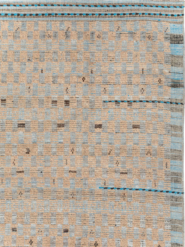 Moroccan Inspired Contemporary Turkish Long and Narrow Carpet, No.31242 - Staging