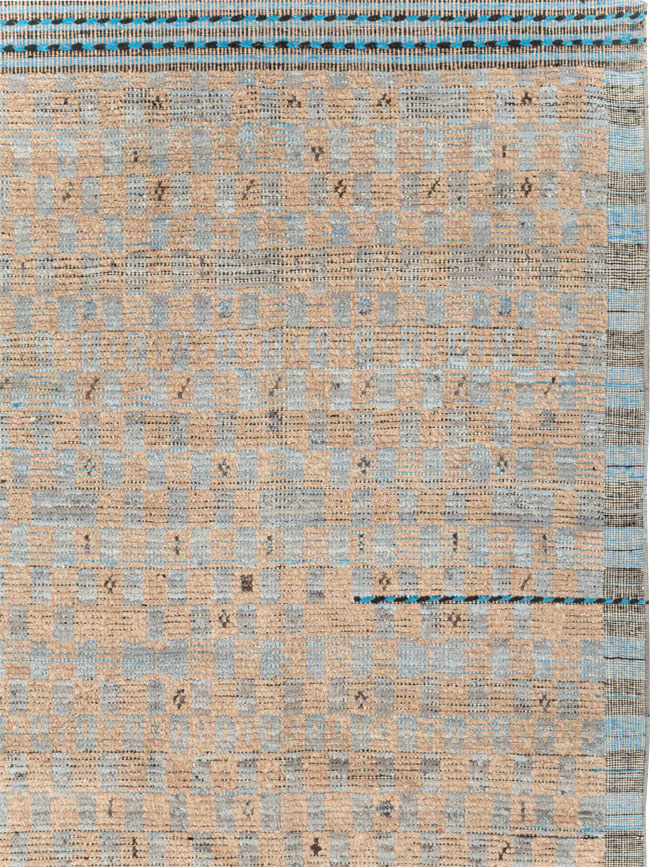 Moroccan Inspired Contemporary Turkish Long and Narrow Carpet, No.31242 - Staging
