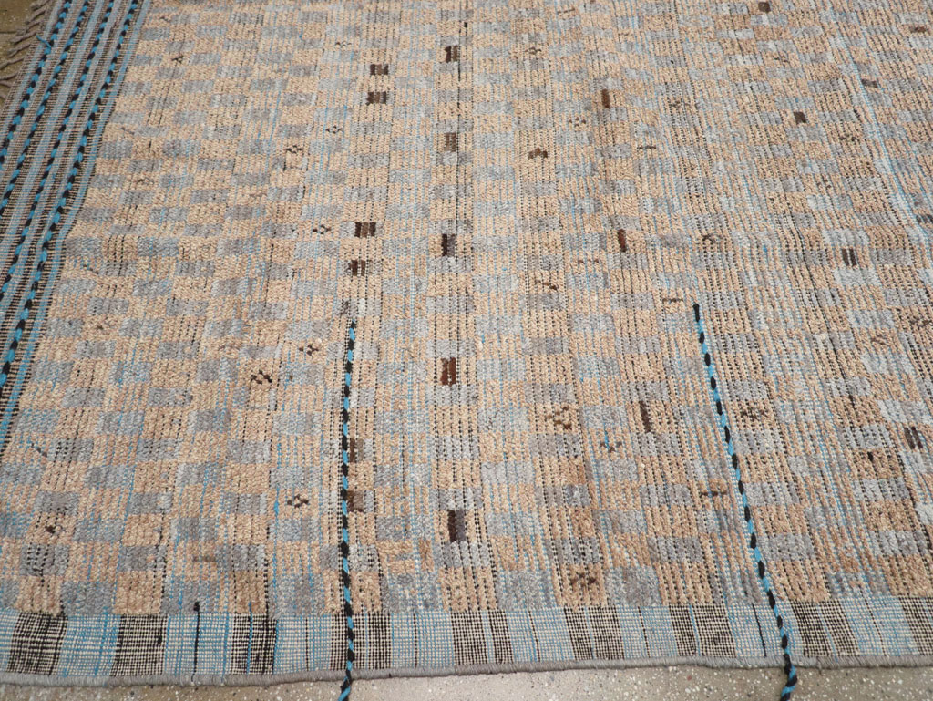 Moroccan Inspired Contemporary Turkish Long and Narrow Carpet, No.31242 - Staging