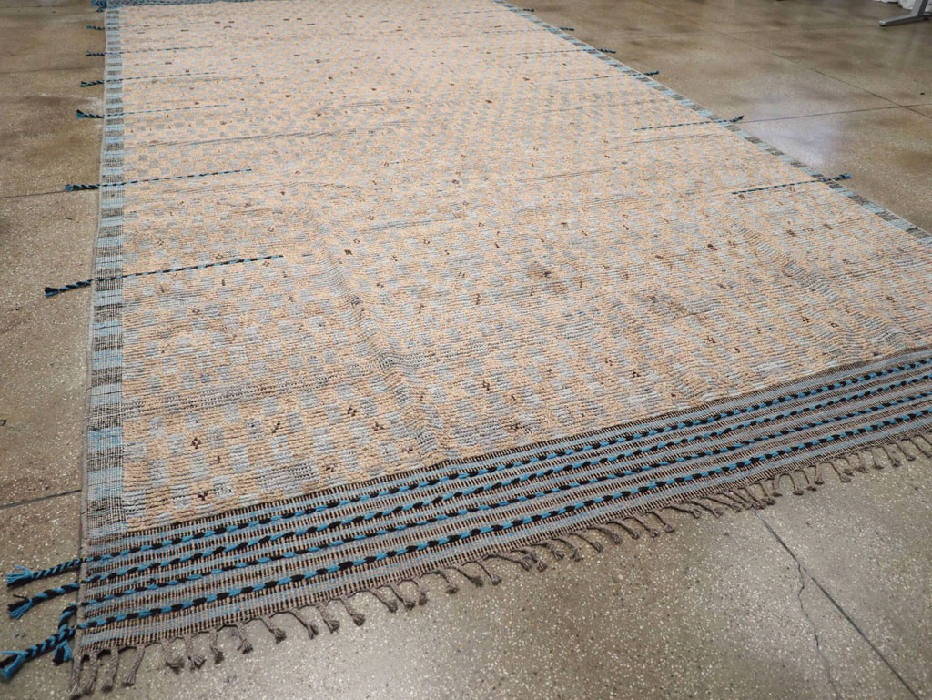 Moroccan Inspired Contemporary Turkish Long and Narrow Carpet, No.31242 - Staging