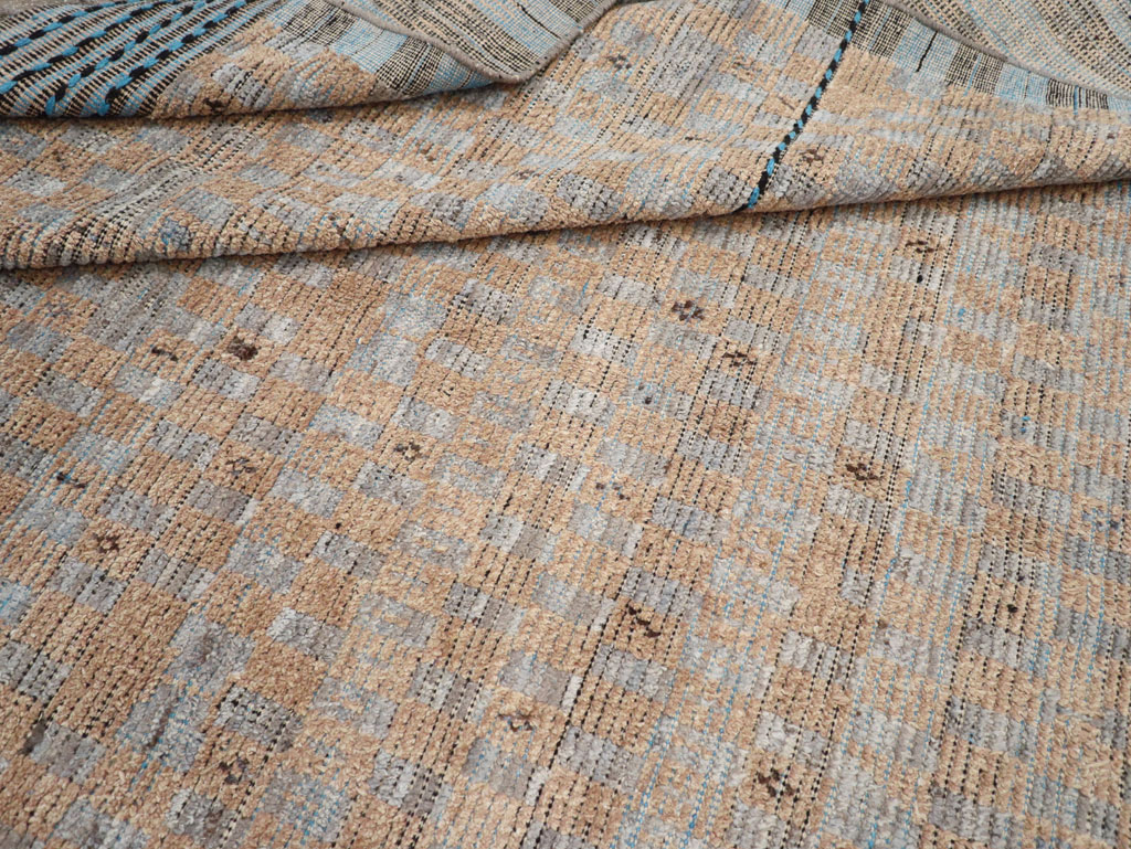 Moroccan Inspired Contemporary Turkish Long and Narrow Carpet, No.31242 - Staging