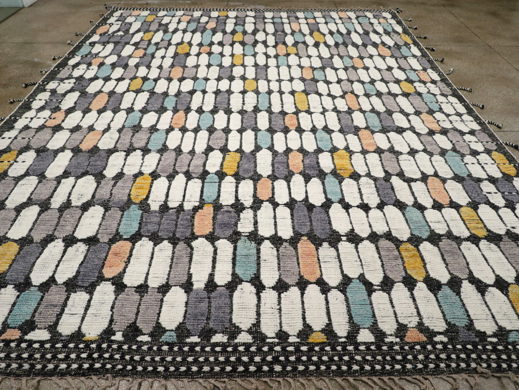 Modern Turkish Flatweave Kilim Large Room Size Carpet, No.31244 - Staging