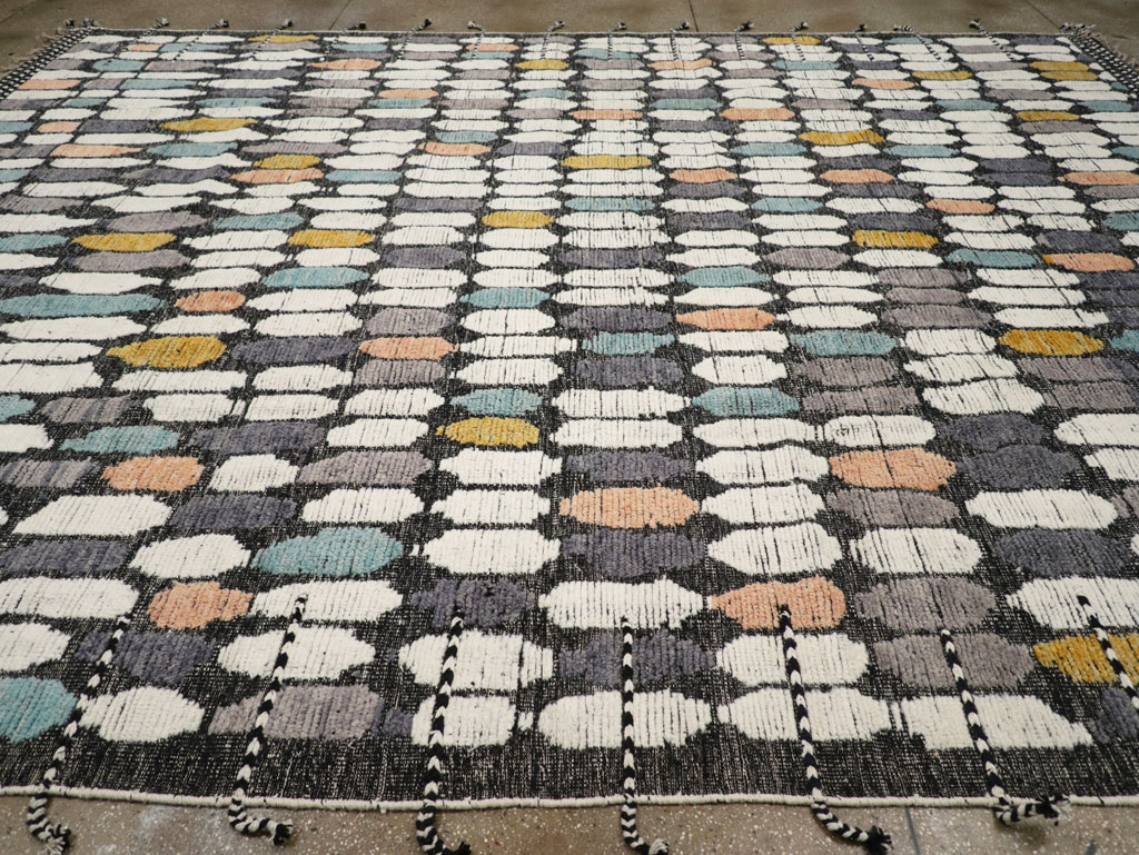 Modern Turkish Flatweave Kilim Large Room Size Carpet, No.31244 - Staging