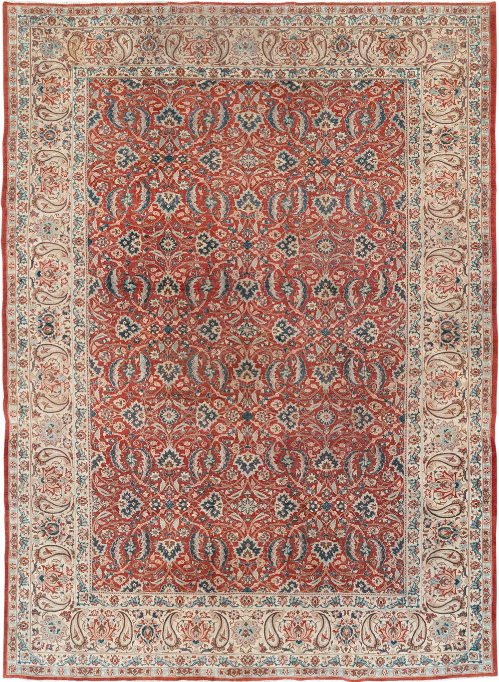 Vintage Persian Isfahan Room Size Carpet, No.31245 - Staging