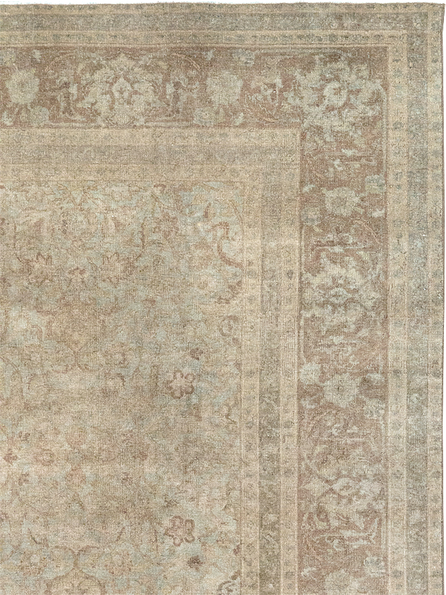 Vintage Persian Tabriz Accent Carpet, No.31246 - Staging