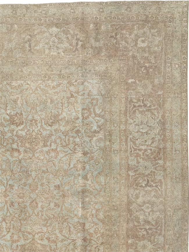 Vintage Persian Tabriz Accent Carpet, No.31246 - Staging