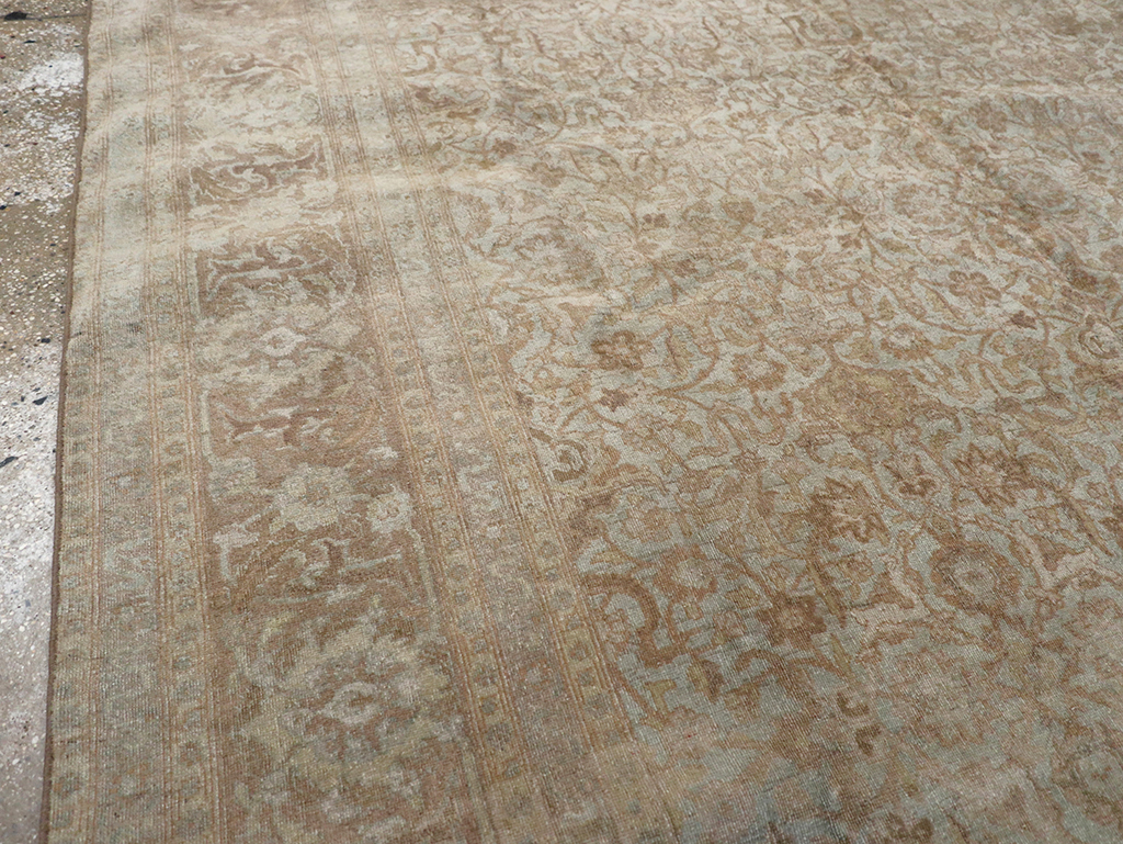 Vintage Persian Tabriz Accent Carpet, No.31246 - Staging