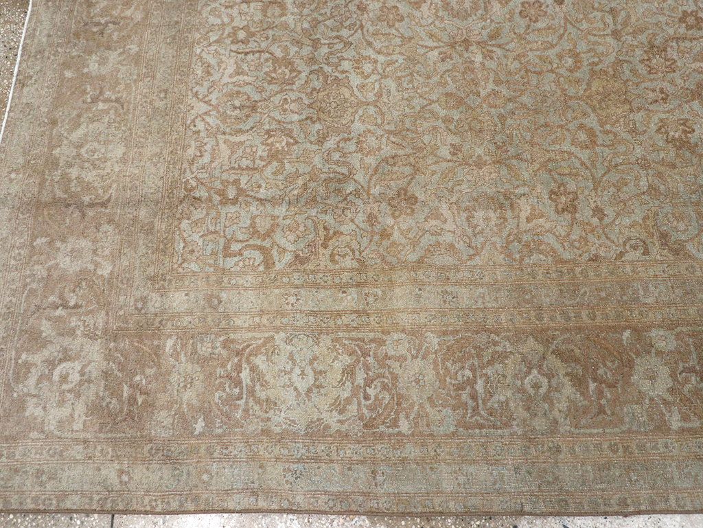 Vintage Persian Tabriz Accent Carpet, No.31246 - Staging