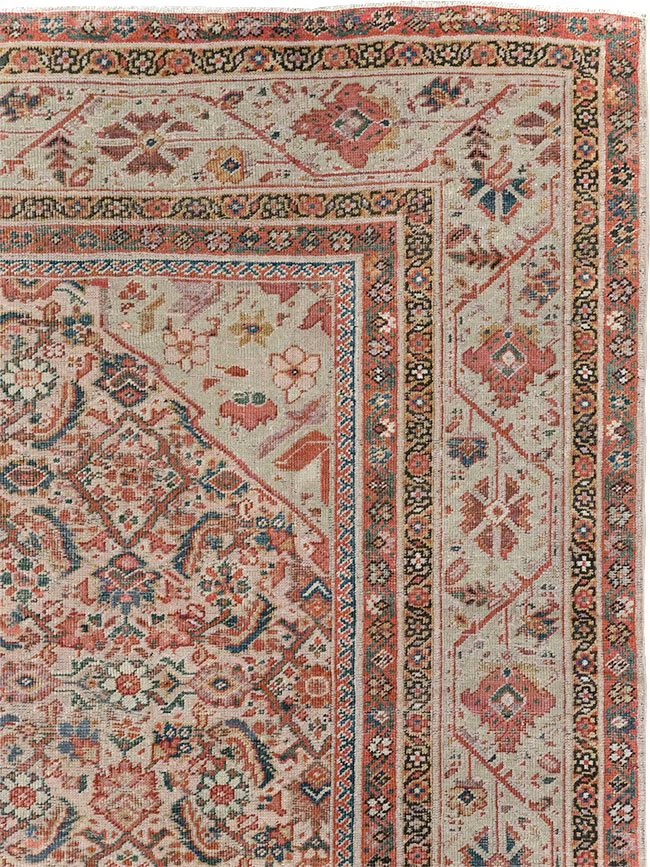 Antique Persian Fereghan Long and Narrow Gallery Carpet, No.31251 - Staging