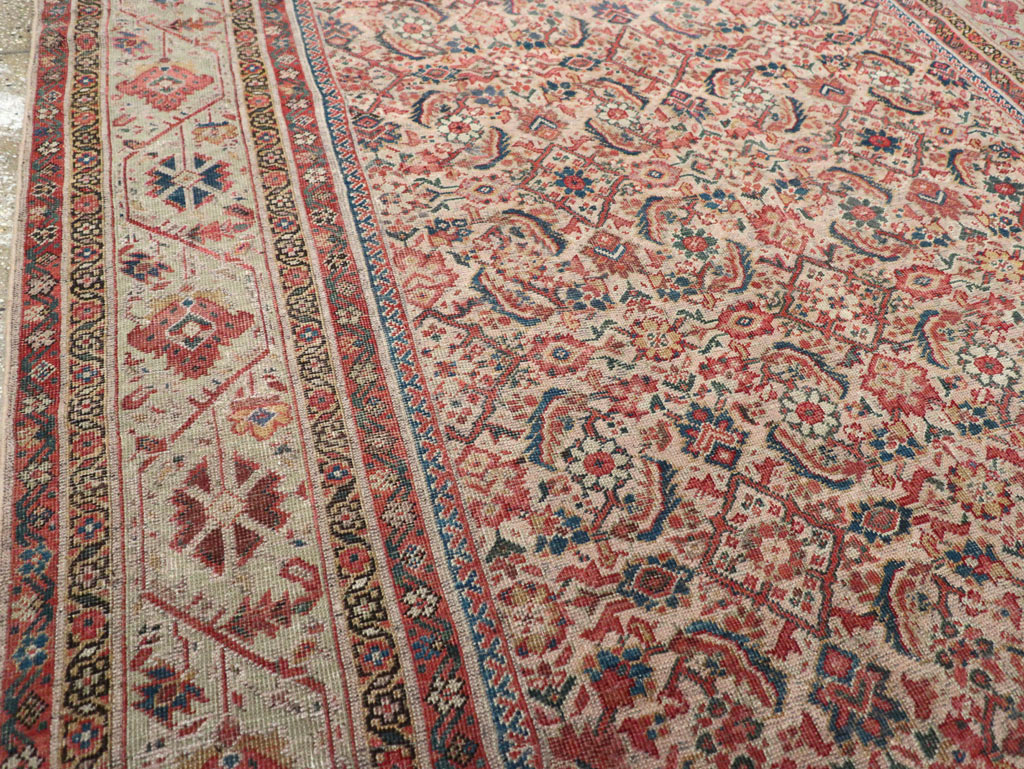 Antique Persian Fereghan Long and Narrow Gallery Carpet, No.31251 - Staging