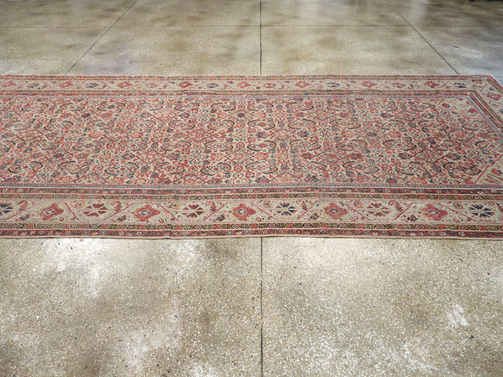 Antique Persian Fereghan Long and Narrow Gallery Carpet, No.31251 - Staging