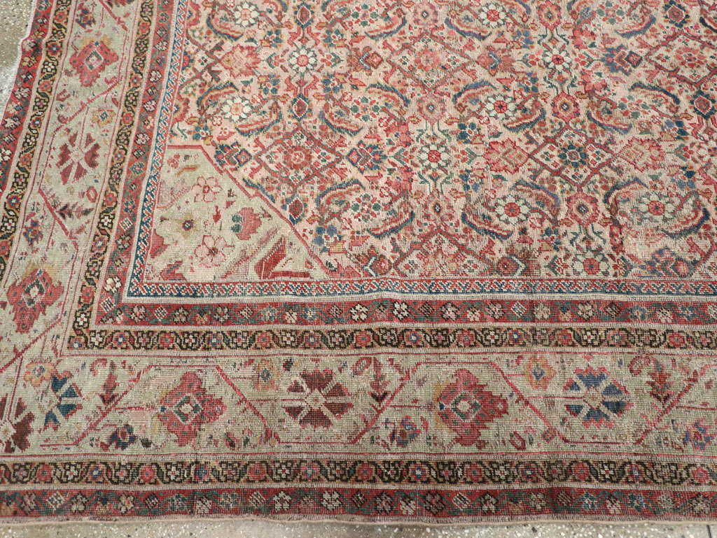 Antique Persian Fereghan Long and Narrow Gallery Carpet, No.31251 - Staging