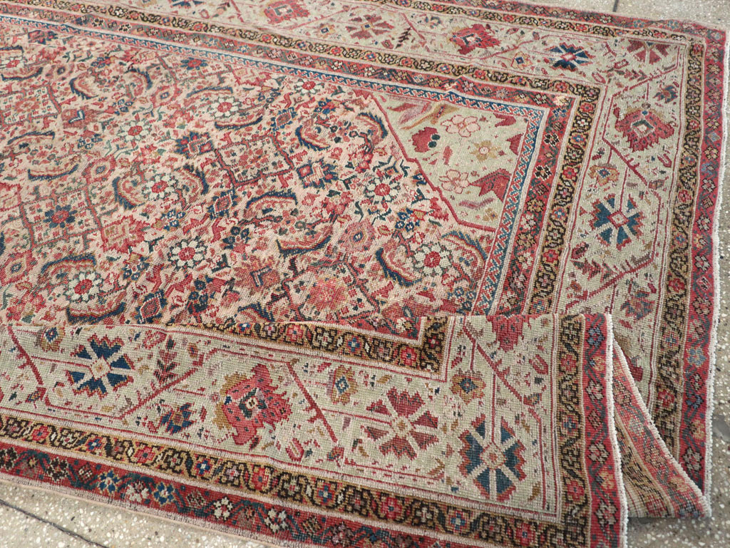 Antique Persian Fereghan Long and Narrow Gallery Carpet, No.31251 - Staging