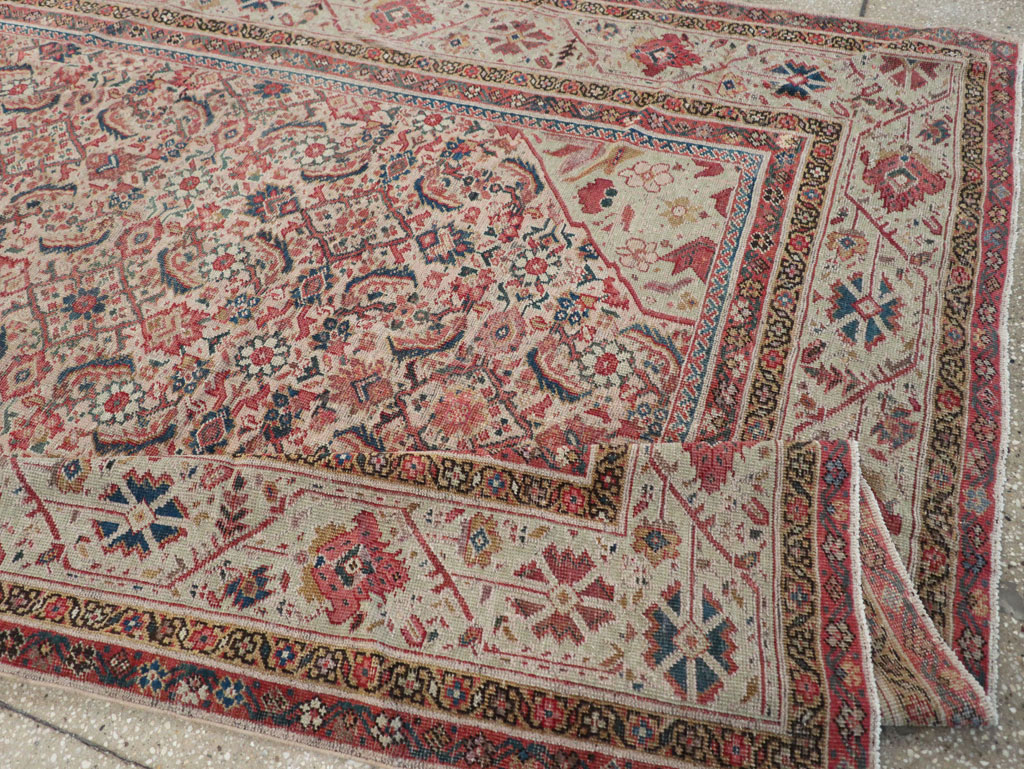 Antique Persian Fereghan Long and Narrow Gallery Carpet, No.31251 - Staging