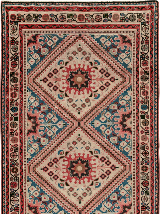 Vintage Persian Hamadan Long Runner, No.31256 - Staging