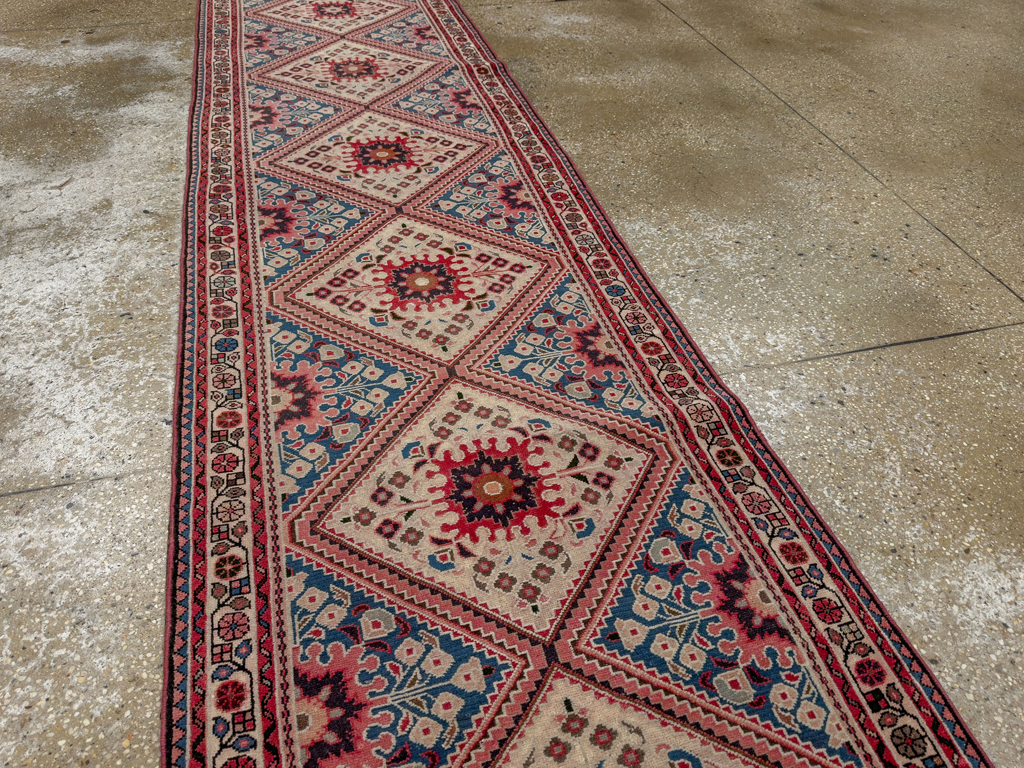 Vintage Persian Hamadan Long Runner, No.31256 - Staging