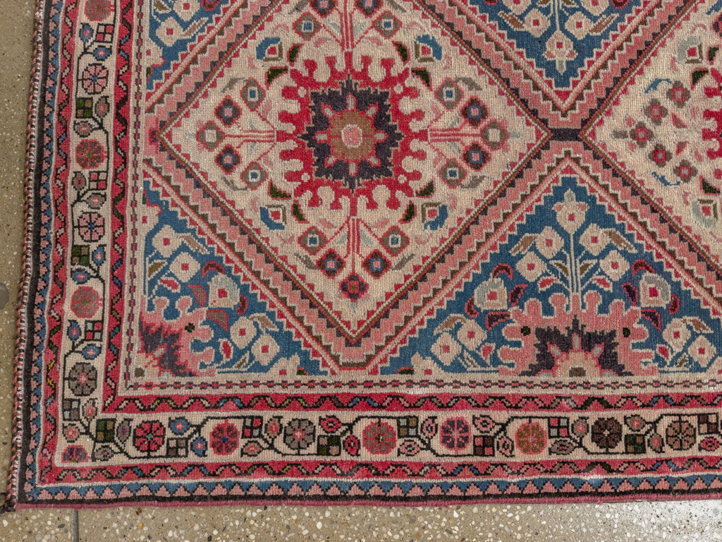 Vintage Persian Hamadan Long Runner, No.31256 - Staging