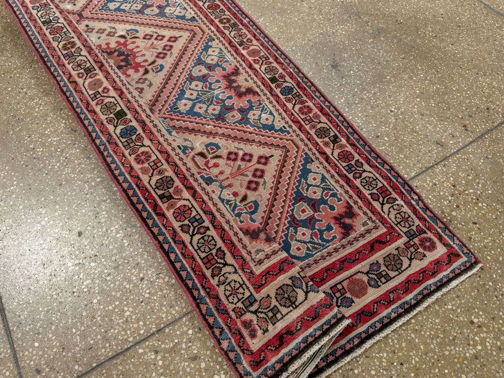 Vintage Persian Hamadan Long Runner, No.31256 - Staging
