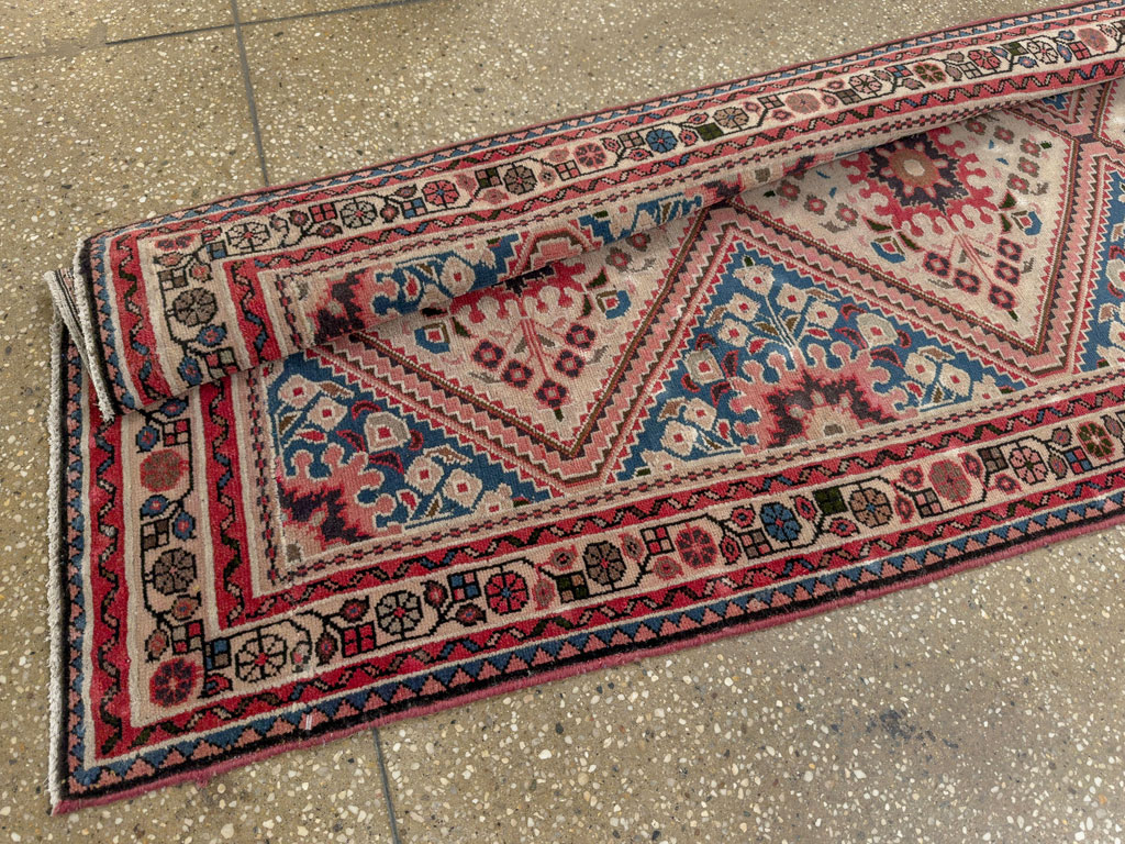 Vintage Persian Hamadan Long Runner, No.31256 - Staging