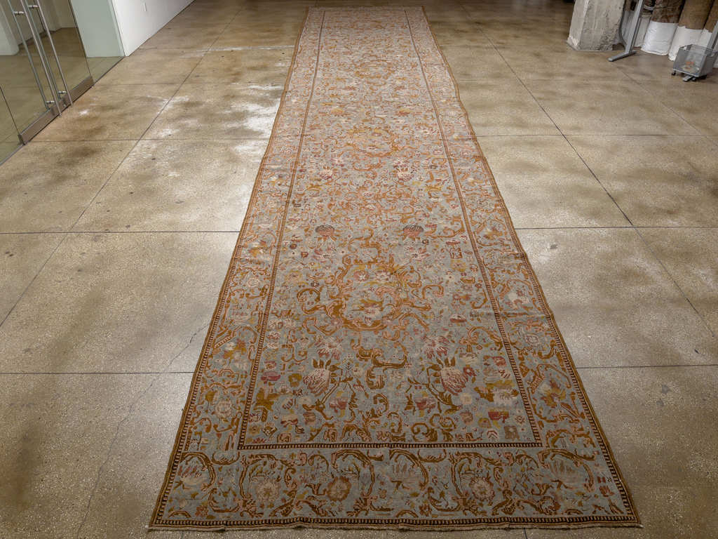 Antique Caucasian Karabagh Long and Narrow Carpet, No.31259 - Staging