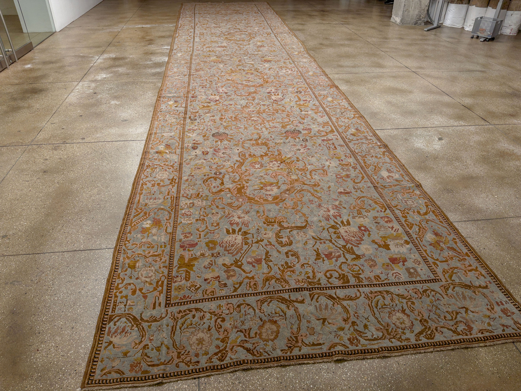 Antique Caucasian Karabagh Long and Narrow Carpet, No.31259 - Staging