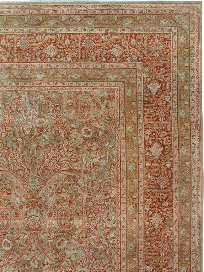 Antique Persian Tabriz Large Carpet, No.31263 - Staging