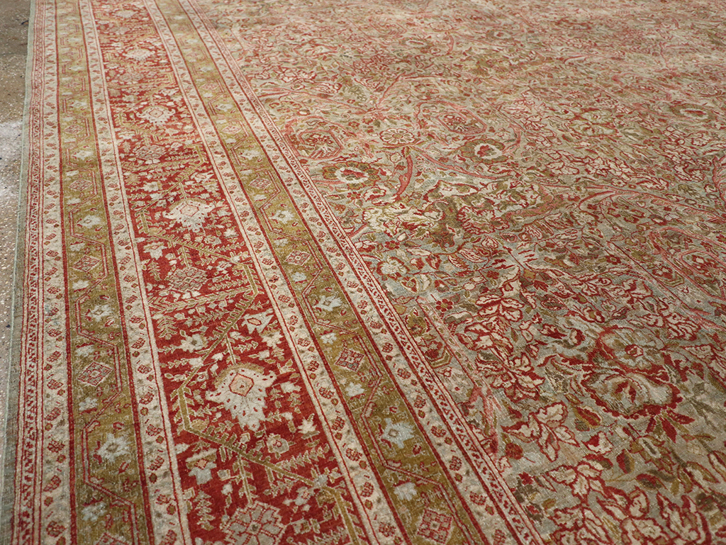 Antique Persian Tabriz Large Carpet, No.31263 - Staging