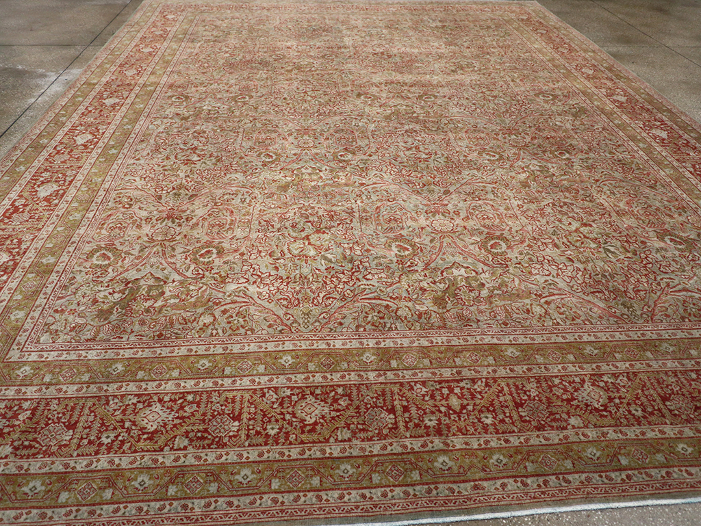 Antique Persian Tabriz Large Carpet, No.31263 - Staging