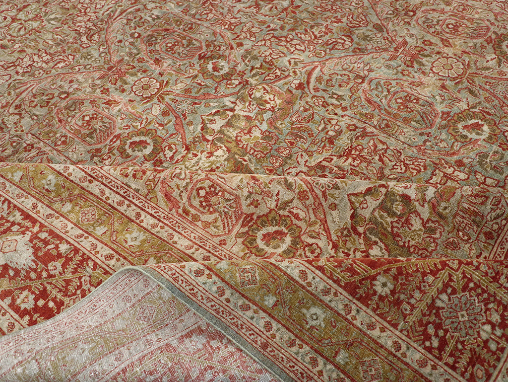 Antique Persian Tabriz Large Carpet, No.31263 - Staging