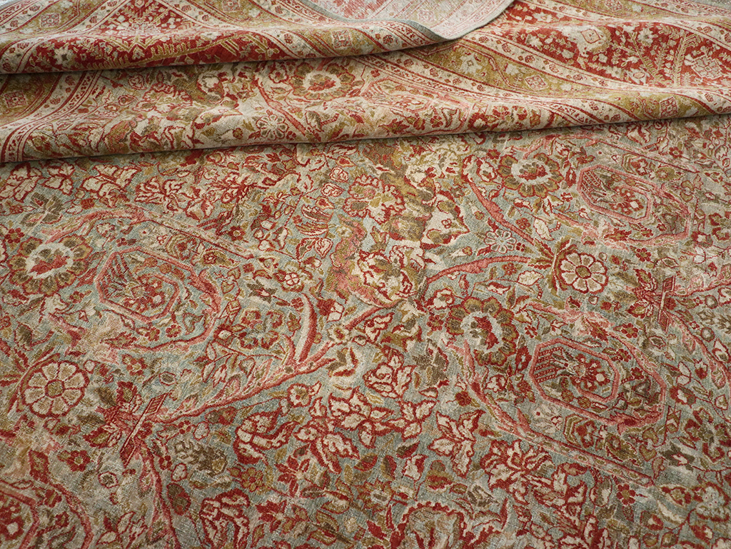 Antique Persian Tabriz Large Carpet, No.31263 - Staging