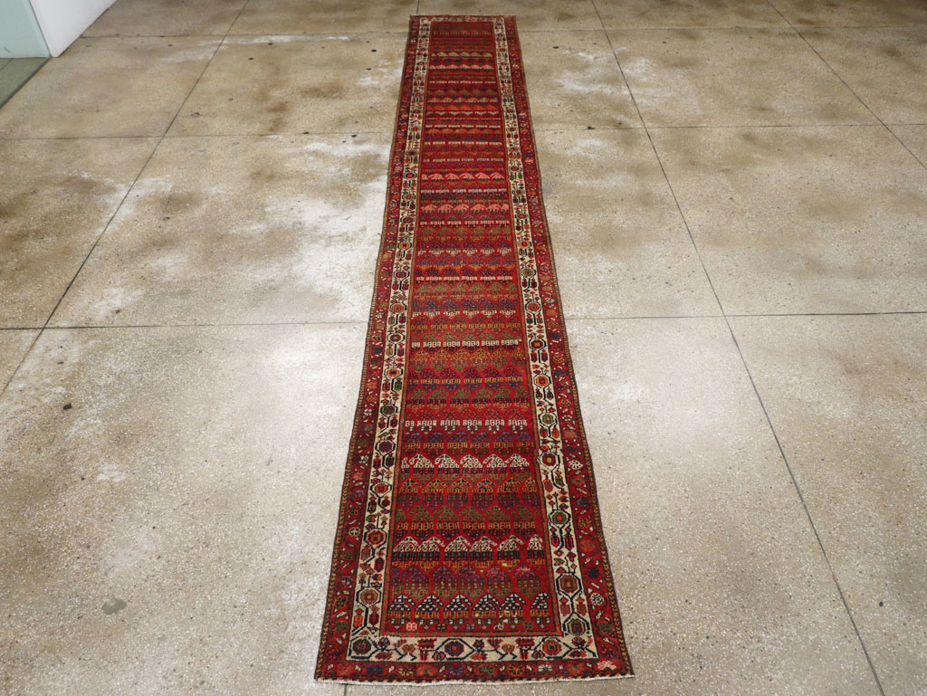 Antique Persian Malayer Long Runner, No.31265 - Staging