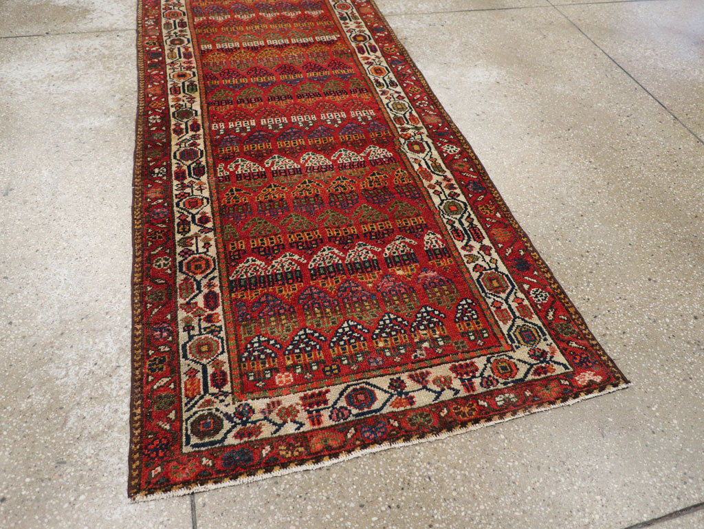 Antique Persian Malayer Long Runner, No.31265 - Staging