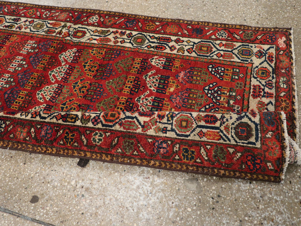 Antique Persian Malayer Long Runner, No.31265 - Staging