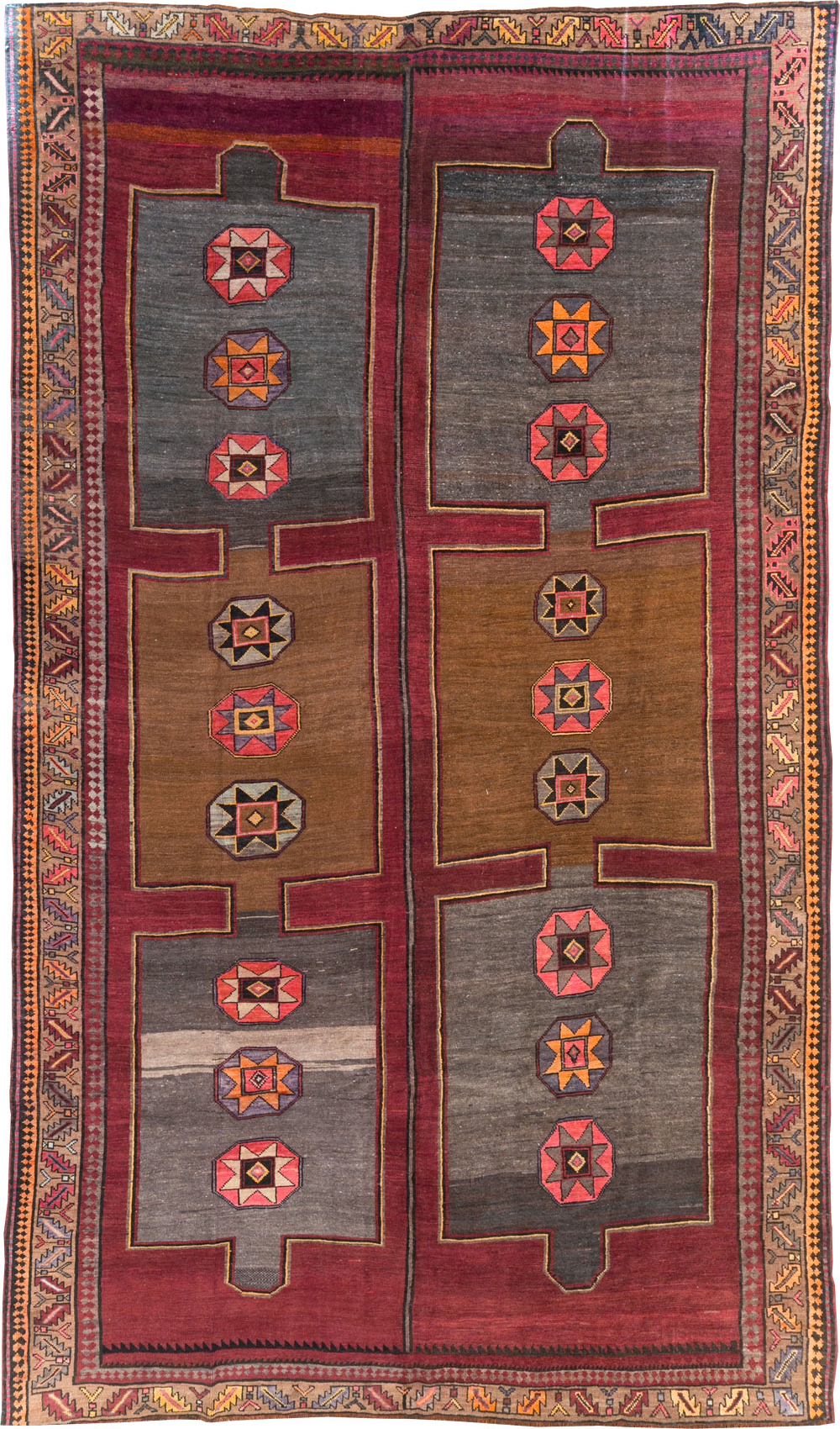 Vintage Turkish Anatolian Long Room Size Carpet, No.31268 - Staging