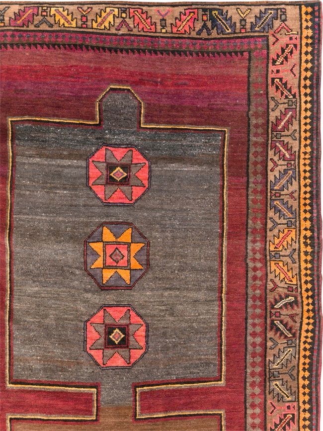 Vintage Turkish Anatolian Long Room Size Carpet, No.31268 - Staging