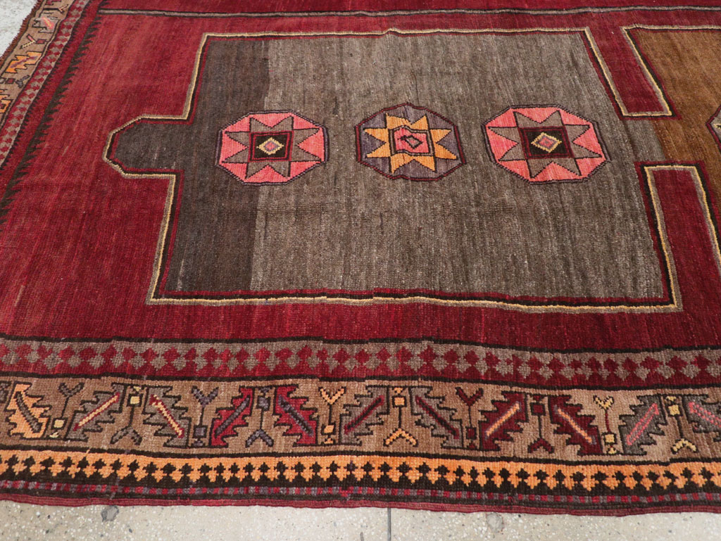 Vintage Turkish Anatolian Long Room Size Carpet, No.31268 - Staging