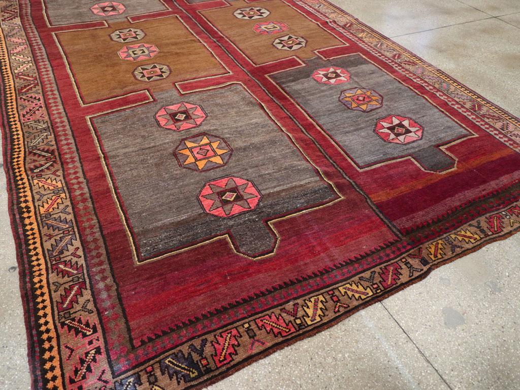 Vintage Turkish Anatolian Long Room Size Carpet, No.31268 - Staging