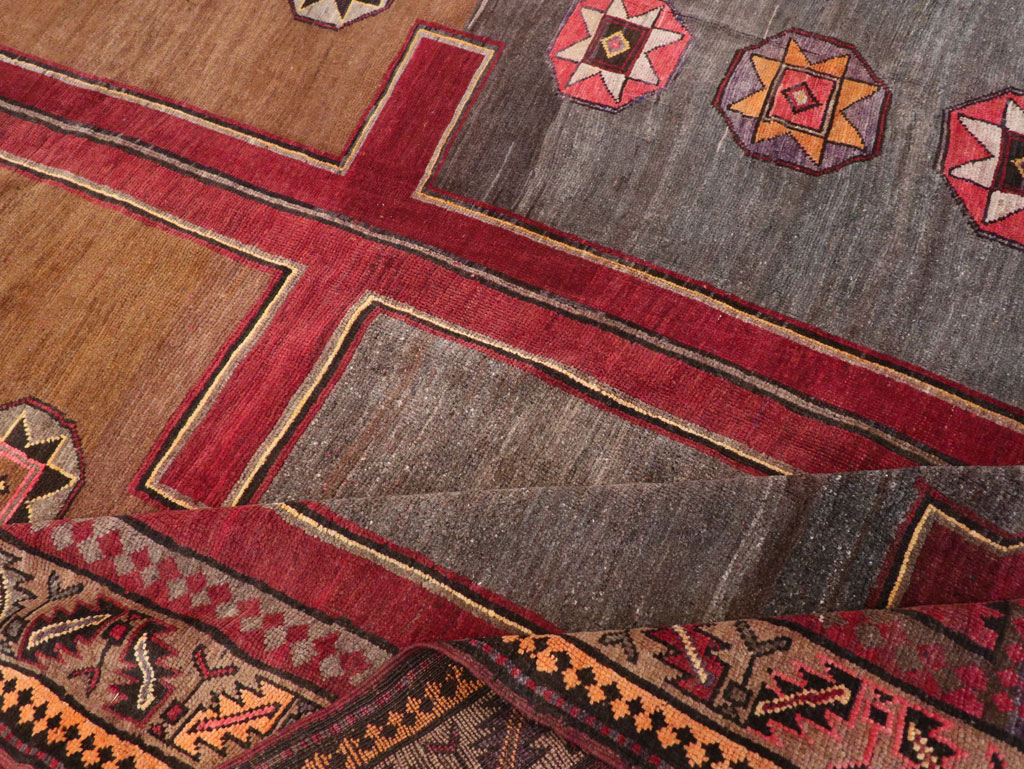 Vintage Turkish Anatolian Long Room Size Carpet, No.31268 - Staging