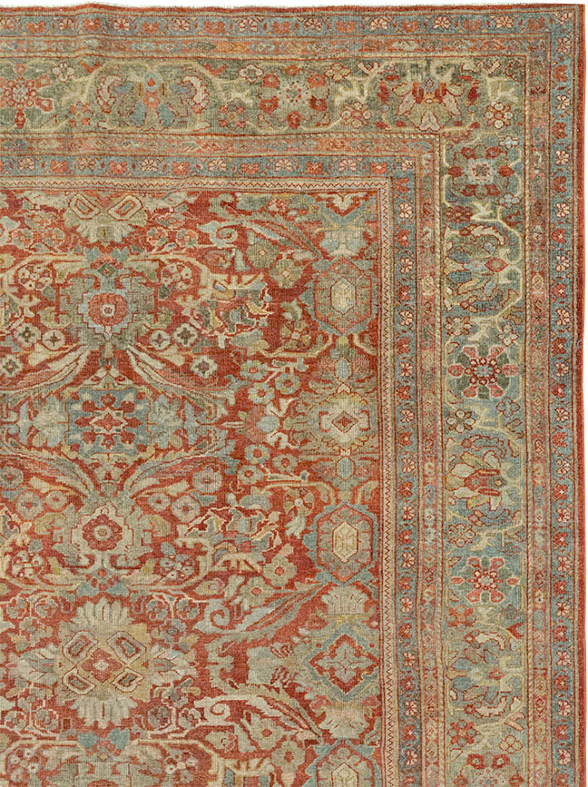 Antique Persian Mahal Room Size Carpet, No.31270 - Staging