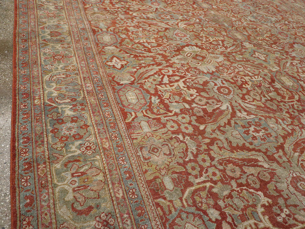 Antique Persian Mahal Room Size Carpet, No.31270 - Staging