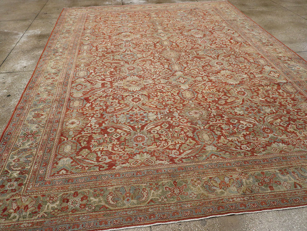 Antique Persian Mahal Room Size Carpet, No.31270 - Staging