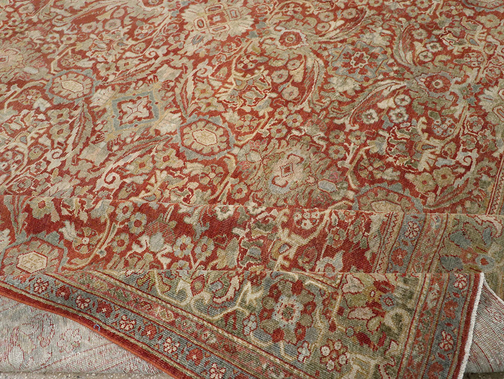 Antique Persian Mahal Room Size Carpet, No.31270 - Staging