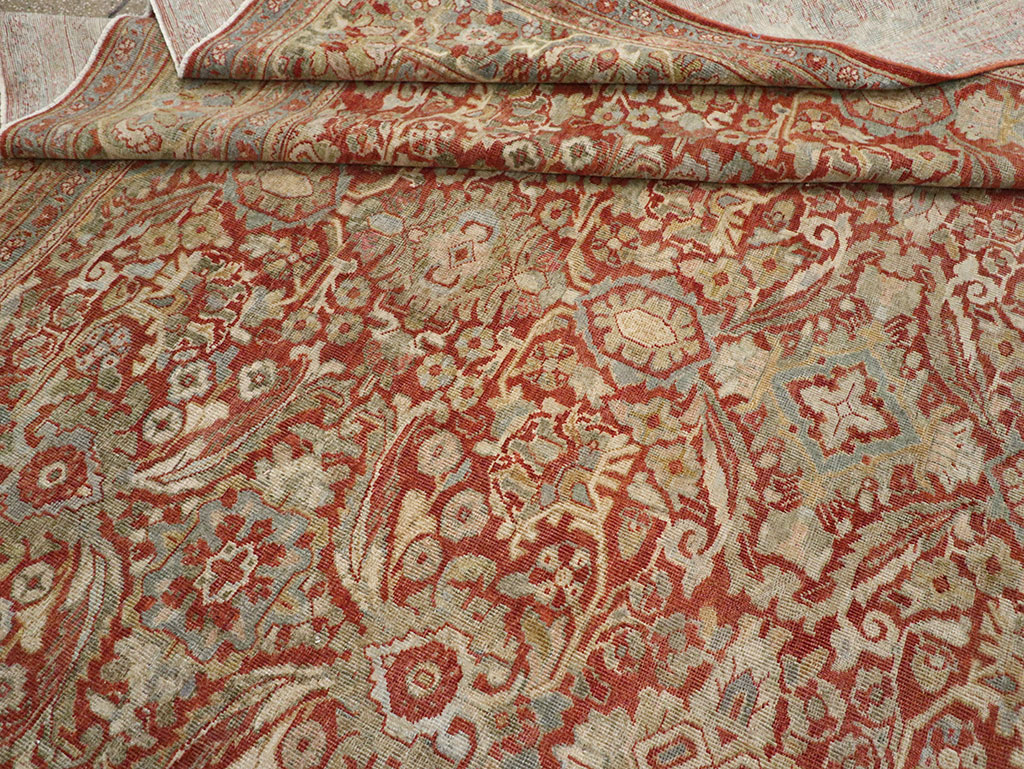 Antique Persian Mahal Room Size Carpet, No.31270 - Staging