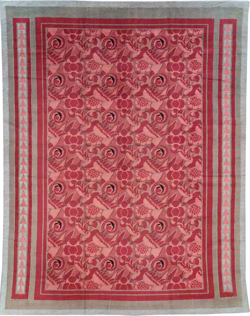 Vintage Belgian Art Deco Room Size Carpet, No.31278 - Staging