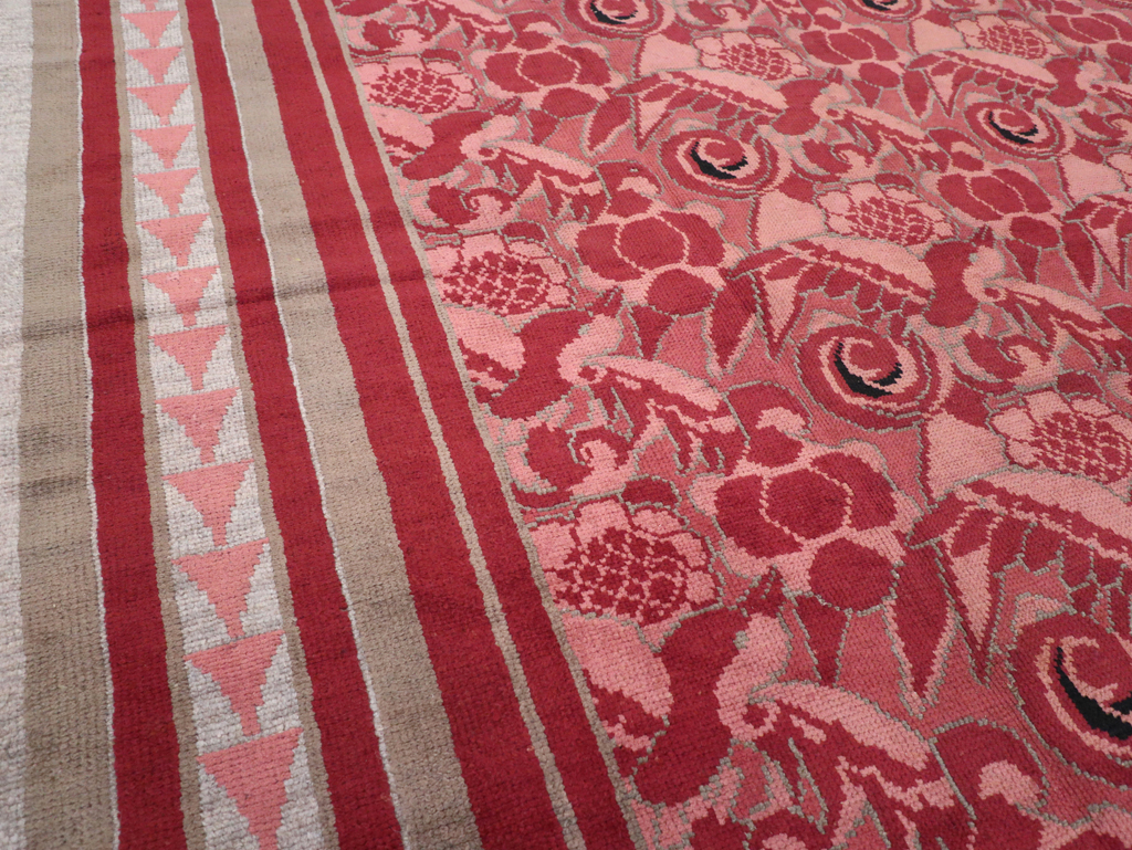 Vintage Belgian Art Deco Room Size Carpet, No.31278 - Staging